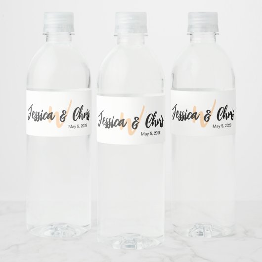 Wedding Water Bottle Label 015 Waterfles Etiket (Flessen)
