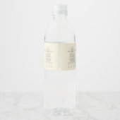 Wedding Water Bottle Label Champagne Glasses Waterfles Etiket (Achterkant)