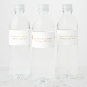 Wedding Water Bottle Label Gouden Harten Waterfles Etiket