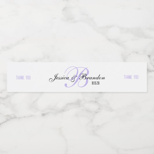 Wedding Water Bottle Sticker WW-006v2 (Enkel label)