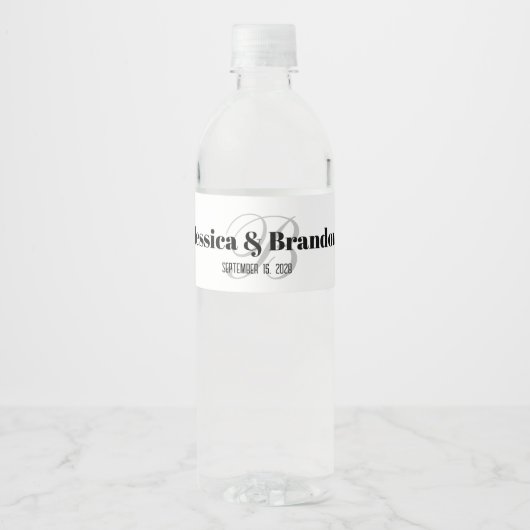 Wedding Water Bottle Sticker WW-044v1 (Voorkant)