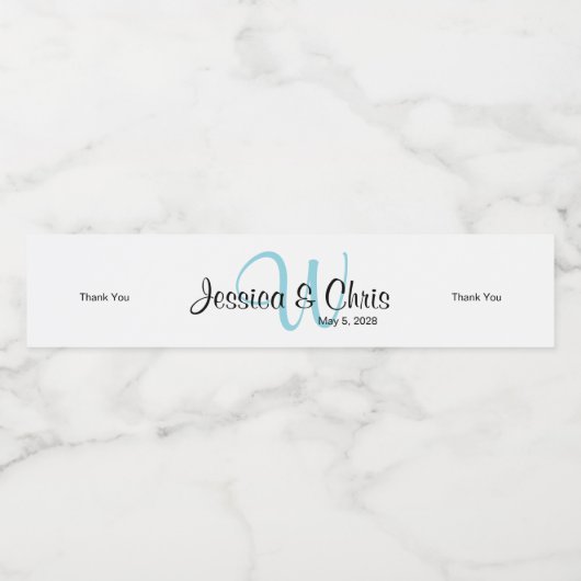 Wedding Water Fles Label 005 Waterfles Etiket (Enkel label)