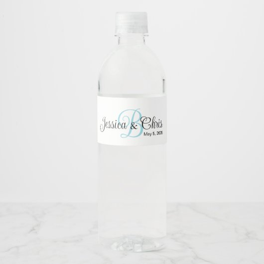 Wedding Water Fles Label 007 Waterfles Etiket (Voorkant)
