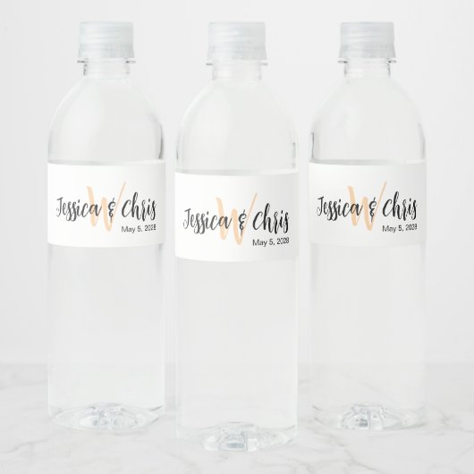 Wedding Water Fles Label 012 Waterfles Etiket (Flessen)