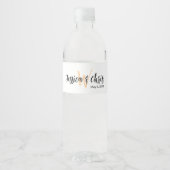Wedding Water Fles Label 012 Waterfles Etiket (Voorkant)
