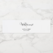 Wedding Water Fles Label | Huwelijkswelkom Waterfles Etiket (Enkel label)