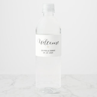 Wedding Water Fles Label | Huwelijkswelkom Waterfles Etiket