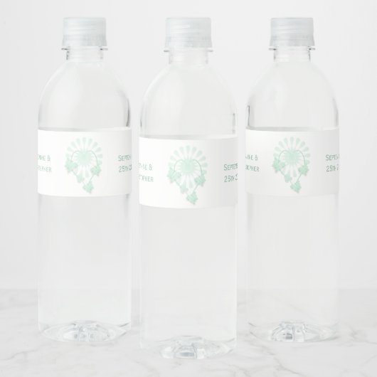 Wedding Water Fles Label Pepermunt Vlinders Waterfles Etiket (Flessen)