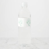 Wedding Water Fles Label Pepermunt Vlinders Waterfles Etiket (Achterkant)