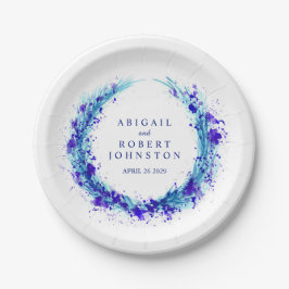 Wedding waterverf blue met bord 