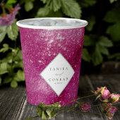 Wedding Waterverf Names Fuchsia ID954 Papieren Bekers