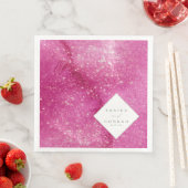 Wedding Waterverf Names Fuchsia ID954 Servet (Insitu)