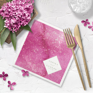 Wedding Waterverf Names Fuchsia ID954 Servet