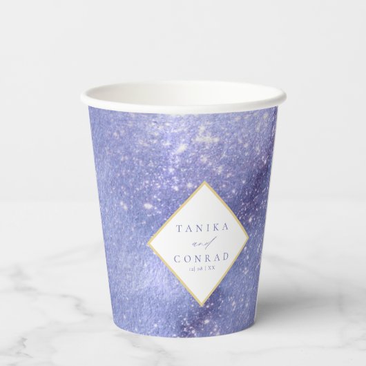 Wedding Waterverf Names Peri ID954 Papieren Bekers (Achterkant)