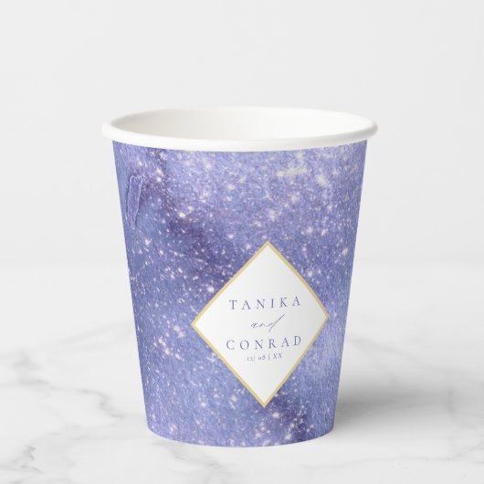 Wedding Waterverf Names Peri ID954 Papieren Bekers (Voorkant)