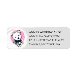 Wedding Website Adreslabel Etiket