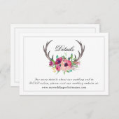 Wedding Website Details Informatiekaartje (Voorkant / Achterkant)