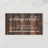 Wedding Website Details, Script & Rustic Wood Informatiekaartje (Voorkant)