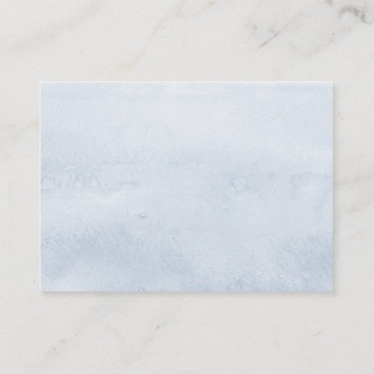 Wedding Website Dusty Blue Greenery Visitekaartje (Achterkant)