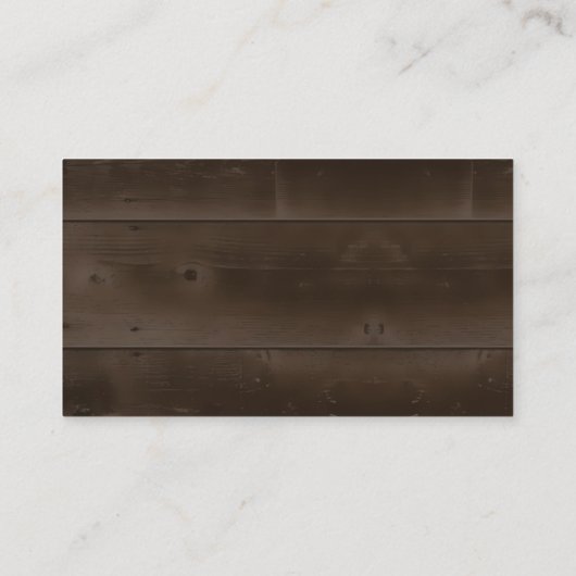 Wedding Website Enclosure Kaart | rustiek hout (Achterkant)