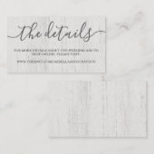 Wedding Website Enclosure Kaart | rustiek romantis (Voorkant / Achterkant)