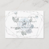 Wedding Website Kaart | Dusty Blue Floral (Voorkant)