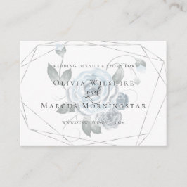 Wedding Website Kaart | Dusty Blue Floral