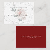 Wedding Website Kaart | Dusty Mauve Floral (Voorkant / Achterkant)