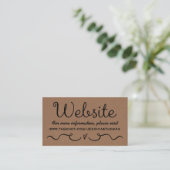 Wedding Website Kaart | Kraft voor het deelgebied (Staand voorkant)