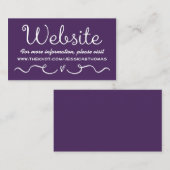 Wedding Website Kaart | Modern Paars en wit (Voorkant / Achterkant)