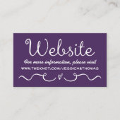 Wedding Website Kaart | Modern Paars en wit (Voorkant)