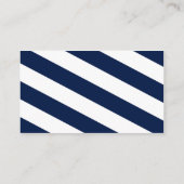 Wedding Website Kaart | Nautical Navy Blue & White (Achterkant)