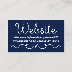 Wedding Website Kaart Nautical Navy Blue & White
