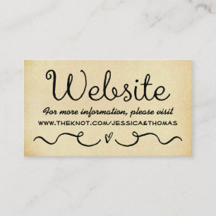 Wedding Website Kaart   Verouderd  Antiek