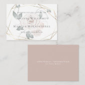 Wedding Website Kaart | WATERVERF ROOS (Voorkant / Achterkant)