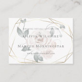 Wedding Website Kaart | WATERVERF ROOS (Voorkant)