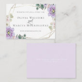 Wedding Website Kaart | Waterverf van lavendel Flo (Voorkant / Achterkant)