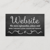Wedding Website Kaart | Zwart karton (Voorkant)
