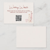 Wedding Website QR Code Informatiekaartje (Voorkant / Achterkant)