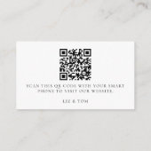 Wedding Website QR Code Modern Minimalist Simple Informatiekaartje (Achterkant)