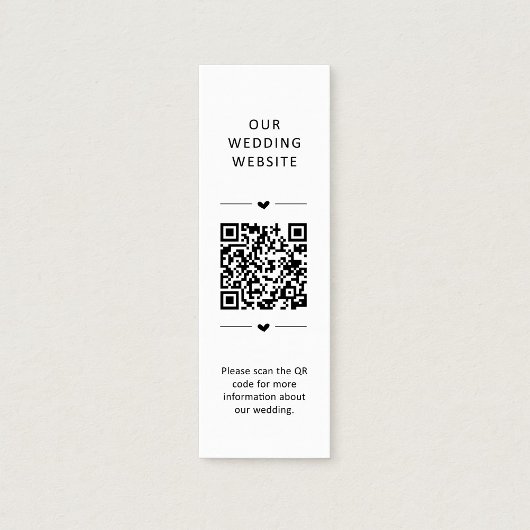 Wedding Website QR Code RSVP Enclosure Card Klantenkaartje