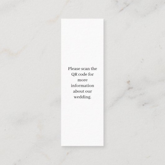Wedding Website QR Code RSVP Enclosure Card Klantenkaartje (Achterkant)
