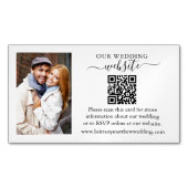 Wedding Website QR Foto 25 Magnet Kaarten Magnetisch Visitekaartje (Voorkant)