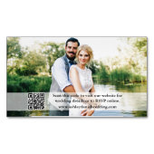 Wedding Website QR Overlay 25 Foto Magnet Kaarten Magnetisch Visitekaartje (Voorkant)