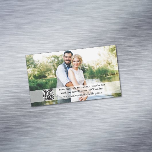 Wedding Website QR Overlay 25 Foto Magnet Kaarten Magnetisch Visitekaartje (Voorbeeld)