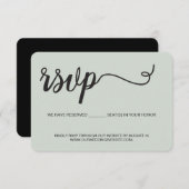 Wedding-website We hebben gereserveerde plaatsen g RSVP Kaartje (Voorkant / Achterkant)