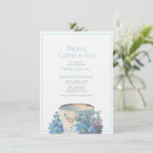 WEDDING WEDDING SHOWER OF verloving blue Kaart (Staand voorkant)