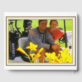 Wedding Weekend Activiteit Golf Goud & Wit Foto Gastenboek (Achterkant)