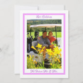 Wedding Weekend Activiteit Golf Paarse Lavendel Kaart (Achterkant)