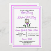 Wedding Weekend Activiteit Golf Paarse Lavendel Kaart (Voorkant / Achterkant)